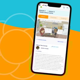 Animated Bloomster lesson teaching tweens financial literacy..