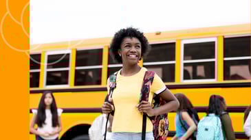 Middle school student preparing school bag as part of morning routine.