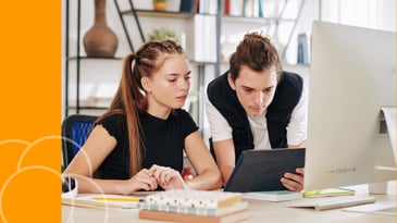Tween focused on solving a puzzle, representing problem-solving skills.