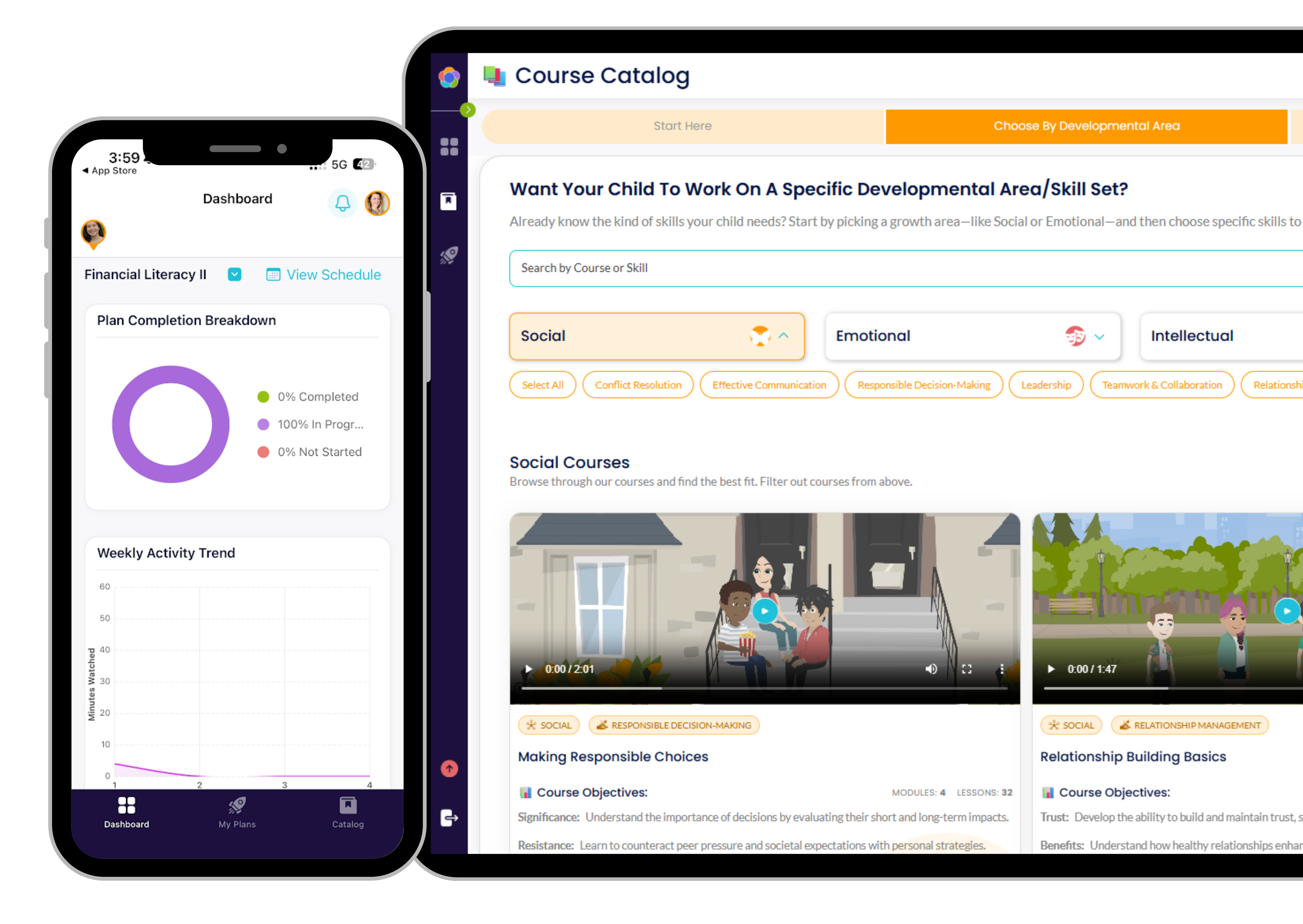 Student Walking with Overlays