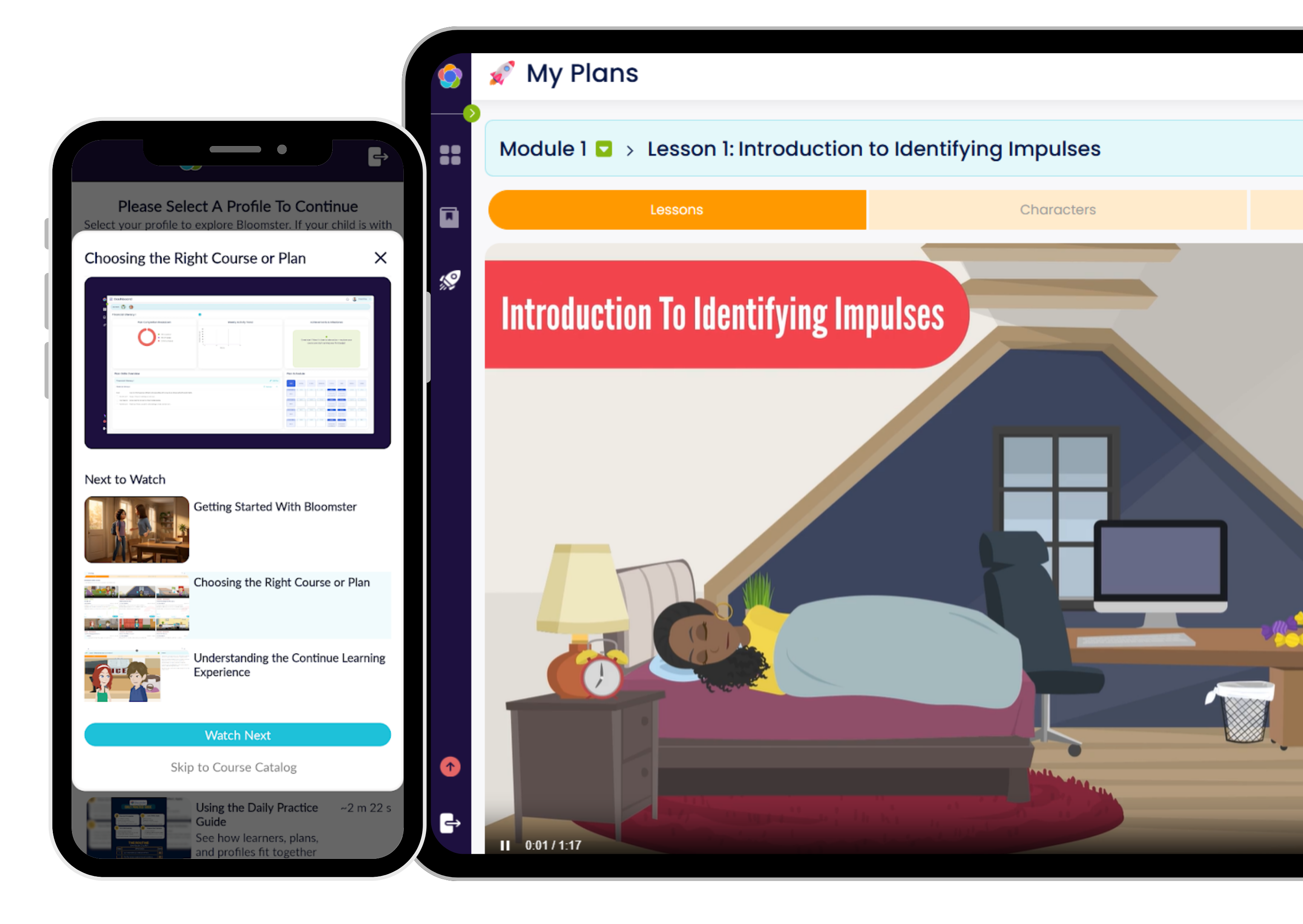 Happy child learning