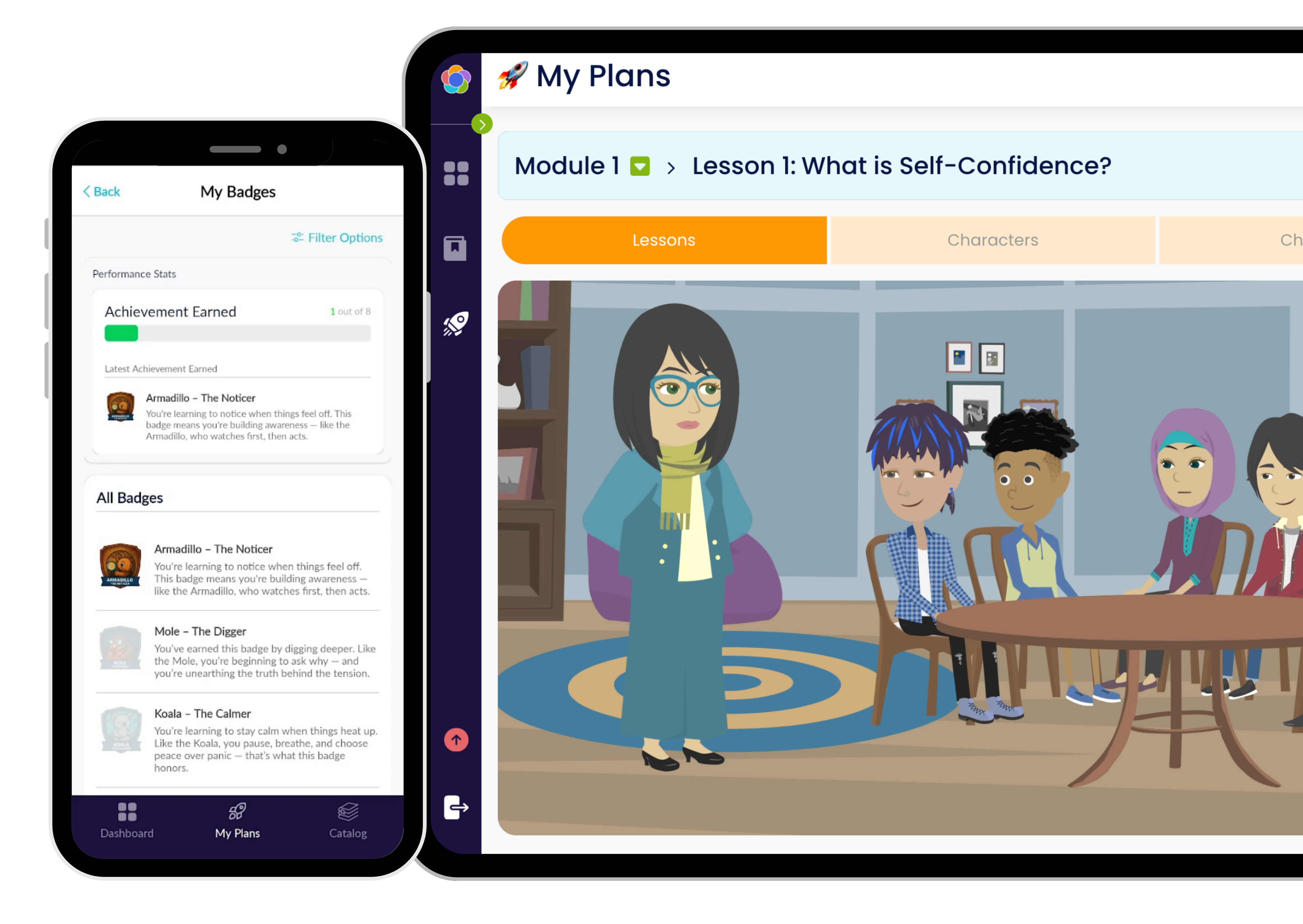 Child building confidence